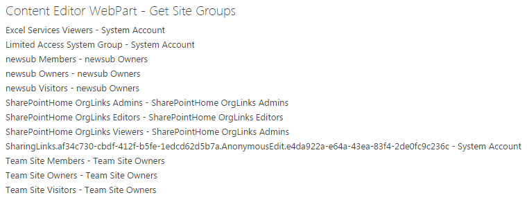Site Groups using PnP-JS-Core