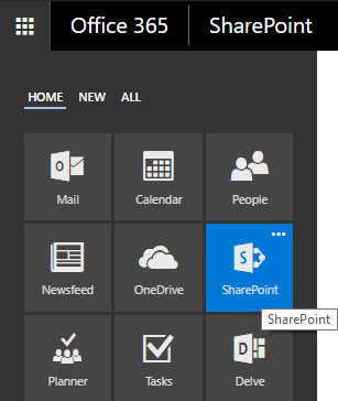 SharePoint from App Launcher